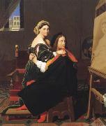 Jean Auguste Dominique Ingres Raphael and La Fornarina (mk04) oil on canvas